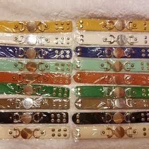 🧨 2 Leather cuff disk blank braclets 4 monogram